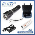 2015 HI-MAX small narrow beam Secondary or backup led diving torch light